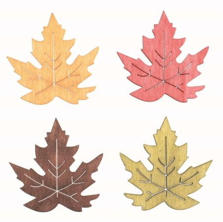 Streuteile Ahornblatt 4x4cm x12